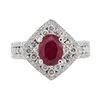 Image 2 : 6.56 ctw Ruby and Diamond Ring - 14KT White Gold