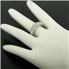 Image 3 : .950 Platinum 0.72 ctw Dual Row Round Diamond Band Ring w/ Open Gallery