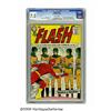Image 1 : The Flash #105 (DC, 1959) CGC VF- 7.5 Off-white pages.