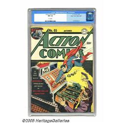 Action Comics #65 Mile High pedigree (DC, 1943) CGC NM