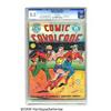 Image 1 : Comic Cavalcade #1 (DC, 1942) CGC FN- 5.5 White pages.	