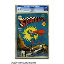 Superman #15 (DC, 1942) CGC FN+ 6.5 White pages. The hi