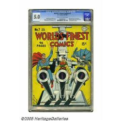 World's Finest Comics #7 (DC, 1942) CGC VG/FN 5.0 Cream	