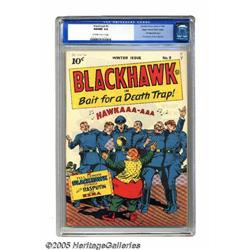Blackhawk #9 Mile High pedigree (Quality, 1944) CGC NM/