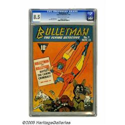 Bulletman #9 (Fawcett, 1942) CGC VF+ 8.5 Cream to off-w