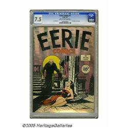 Eerie #1 (Avon, 1947) CGC VF- 7.5 Cream to off-white pa