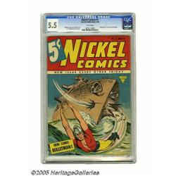 Nickel Comics #1 (Fawcett, 1940) CGC FN- 5.5 White page	