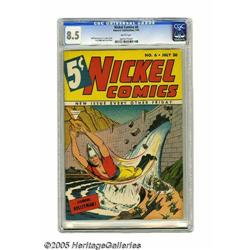 Nickel Comics #6 (Fawcett, 1940) CGC VF+ 8.5 White page