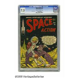 Space Action #3 (Ace, 1952) CGC VF- 7.5 Off-white to wh