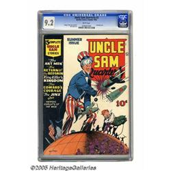 Uncle Sam Quarterly #3 (Quality, 1942) CGC NM- 9.2 whit
