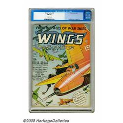 Wings Comics #30 (Fiction House, 1943) CGC VF 8.0 Off-w	