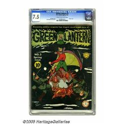 Green Lantern #3 (DC, 1942) CGC VF- 7.5 Cream to off-wh