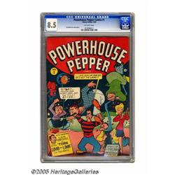 Powerhouse Pepper Comics #1 (Timely, 1943) CGC VF+ 8.5