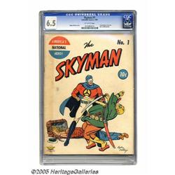 Skyman #1 (Columbia, 1941) CGC FN+ 6.5 Off-white pages.