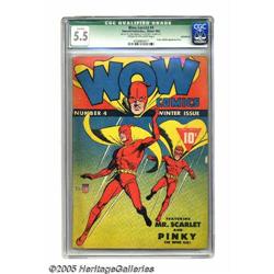 Wow Comics #4 (Fawcett, 1942) CGC Qualified FN- 5.5 Cre