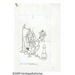 Western Publishing Artist - Woody Woodpecker Cover Orig