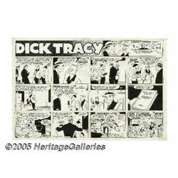 Chester Gould - Dick Tracy Sunday Comic Strip Original