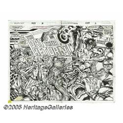 Joe Sinnott and Ron Frenz - Thor #423, pages 2 and 3 Or