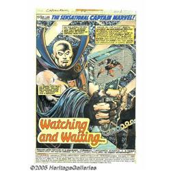 Jim Starlin - Captain Marvel #36, Hand Colored Splash P
