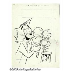 Dell Artist - Tom & Jerry Comics #204 Cover Original Ar