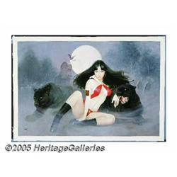 Enrique Torres - "The Night Awaits" Vampirella Painting