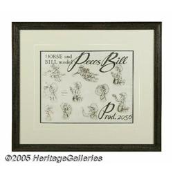 Pecos Bill Model Sheet (Disney, 1946). "Pecos Bill" app