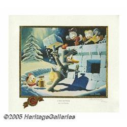 Carl Barks - A Hot Defense Lithographic Print #19/50 (A