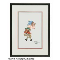 Yosemite Sam Salutes the U.S. Limited Edition Lithograp