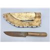 Image 3 : Beaded and Tacked Knife Sheath with Knife