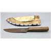 Image 4 : Beaded and Tacked Knife Sheath with Knife