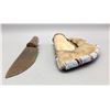 Image 6 : Beaded and Tacked Knife Sheath with Knife