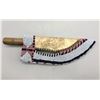 Image 9 : Beaded and Tacked Knife Sheath with Knife