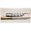 Image 2 : Beaded Knife Sheath with Knife