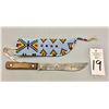 Image 8 : Beaded Knife Sheath with Knife