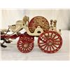 Image 3 : Antique Cast Iron Fire Wagon Toy