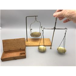 Two Antique Gem Scales