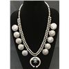 Image 10 : Coin Squash Blossom Necklace with Nice Turquoise
