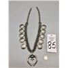 Image 11 : Coin Squash Blossom Necklace with Nice Turquoise
