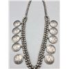 Image 3 : Coin Squash Blossom Necklace with Nice Turquoise