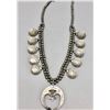 Image 6 : Coin Squash Blossom Necklace with Nice Turquoise