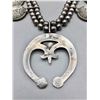 Image 9 : Coin Squash Blossom Necklace with Nice Turquoise