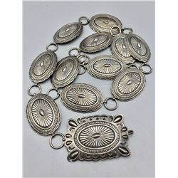 Heavy Sterling Silver Link Concho Belt