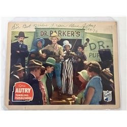 Signed! Gene Autry Lobby Card
