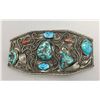 Image 2 : Large Turquoise and Coral Belt Buckle