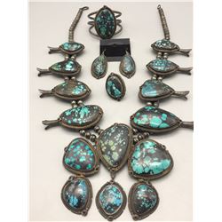 Large Squash Set with Webbed Turquoise