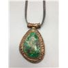 Image 3 : Antique Turquoise Pendant with Newer Chain
