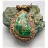 Image 7 : Antique Turquoise Pendant with Newer Chain