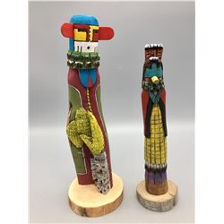 Two Handmade Statue Style Kachinas