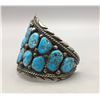 Image 4 : Sterling Silver and Turquoise Cluster Bracelet
