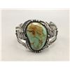 Image 1 : Green Turquoise and Sterling Silver Bracelet